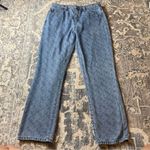 Sam Edelman Blue Patterned Straight Leg Jeans Photo 0