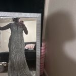 & Other Stories ACCEPTING OFFERS‼️Glamorous beaded maxi dress with a touch of sparkle  Sparkly beaded silver off the shoulder dress with small train .. (WORE ONCE)!! Photo 3