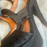 Satin Pura Lopez Elegant Black Platform Heels size 7.5 Photo 2