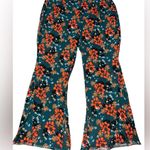 Free People  Floral Flare Pants - Teal and Orange Photo 4