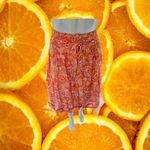 Isaac Mizrahi  Pink, Orange‎ and Yellow Paisley Skirt Size 10 Photo 1