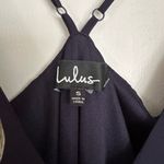 Lulus Lulu’s All Mine Navy Blue Floral Print High-Low Slit Wrap Maxi Dress Photo 3