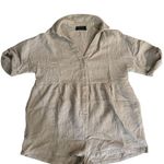 Urban Outfitters Kendra Linen Button-Front Romper - Size Small Photo 4