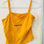 Bebe Vintage logo orange/gold cropped tank top Photo 3