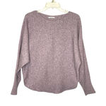 Vila Milano  Women’s Purple Heathered Knit Dolman Sleeve Pullover Sweater Large Photo 0