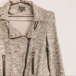 Market & Spruce  Heather Grey Elissa French Terry Moto Jacket. Size Medium Photo 2