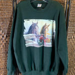 Gildan Christmas Horse Sweatshirt  Size L Photo 0