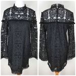 Tularosa  Matilda Black Lace Shift Dress Goth Romantic Revolve NEW Photo 1