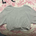 Aerie Grey Waffle Knit Top Photo 0