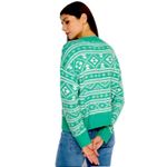 American Eagle  Green Fair Isle Snowdrift Sweater Crewneck Large Holiday Sweater Photo 1