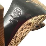 Modern Vintage Chunky High Heels‎ Womens 37.5 Snake Embossed Studs Leather Black Size 7 Photo 9