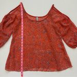 Final Touch  Women's Orange Patterned Top Size S Photo 10
