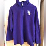 Looney Tunes Vintage  Jacket Adult Large Fleece 1/4 Zip Tweety Bird Purple 2001 Photo 0