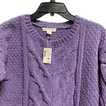 Aeropostale Women’s XS Chunky Knit Purple Pullover Sweater CrEwneck NEW Photo 3
