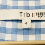 Tibi  Summer-Fresh Midi Shirtdress Long Sleeve Gingham Printed Blue Size 4 Photo 6