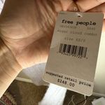 Free People New NWT Pirouette Knit Cowl Neck Long Tunic Sugar Cloud Combo wool Photo 3