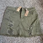 American Eagle  Army Green Jean Skirt Photo 0
