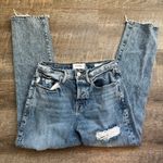Frame  Le Orginal Jeans High Rise Distressed Button Fly Cascade Blue Rips Size 25 Photo 0