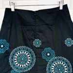 Heart soul Black Embroidered‎ Cotton Blend A-Line Skirt - Bohemian, Casual Size 3 Photo 6
