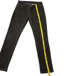 White House | Black Market Black Straight Leg Jeans with Rhinestone Wave Detail Embellished Back Pockets Photo 8