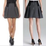 Milly  Runway Raquel Wool & Mesh Flared Mini Skirt Size 2 XS Designer Chic Photo 1