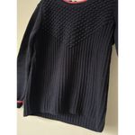 Talbots  Cotton Textured Crewneck Sweater Pink Details Preppy Size Medium Petite Photo 4