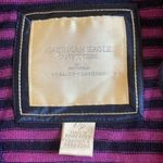 American Eagle Outfitters Purple & Black Striped Hoodie Pullover Sweater Photo 5