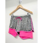 Champion Shorts Womens Size Large Gray Neon Pink Athletic Drawstring Breathable Photo 2