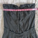 Pilcro Women’s Charcoal Strapless Twofer Bustier Corset Basque Midi Dress Photo 5