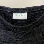 Abound Women’s Off Shoulder Smocked Crop Short Sleeve Top Black Size L NWT FLAW Photo 2