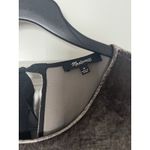 Madewell Velvet Bow Back Tee Dress Short Sleeve Silvery Gray Silk Blend Medium Photo 6