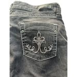 Underground Soul Black Jeans Gray Stitching Embroidered Ankle Zippers Size 13 Photo 3