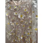 Avec Les Filles Women’s White Floral Embroidered Mini Dress 4 Sheer Long Sleeve Photo 6