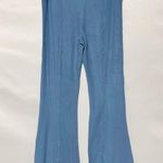 Area Stars New Ribbed Knit Flare Leg Full Length Pull On Pants Blue Size Small Photo 10