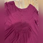 Ultra Pink  Burgundy Flared Sleeve Blouse Photo 1