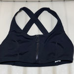 Athleta  Black Zip-Front Sports Bra XS Photo 0