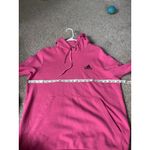 Adidas  Pink Hoodie Womens L/G Pullover Sweatshirt Embroidered‎ Logo Activewear Photo 4