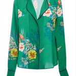 Alexis Brisa Set Green Floral Blouse & Mini Skirt Size M & L Photo 0