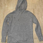 Mondetta ‎ hooded Knitted pullover sweater Long Sleeve Herringbone Gray L Photo 0