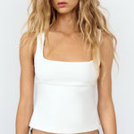 ZARA  square neck top stretchy babydoll peplum blouse sleeveless Photo 0