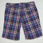 Aeropostale Women’s Purple Plaid Skate Surf Gold Bermuda Shorts Photo 1