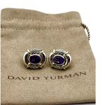 David Yurman 14K Gold & 925 Silver Oval Albion Amethyst Earrings Photo 3