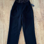 EXPRESS  lace black romper size 2 long pant suit Photo 0