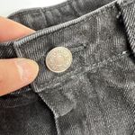 Monki  Tallie Sz 28 Shorts Distressed Denim Jean Black Turn Up Cuffed Hem Cotton Photo 5