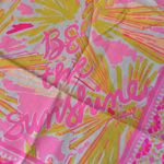 Lilly Pulitzer  be the sunshine pink cotton scarf NWOT Photo 1