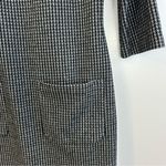 Boden Houndstooth Black/Grey Sheath Dress w/ Pockets 3/4 Sleeves Size 8 Black Photo 7