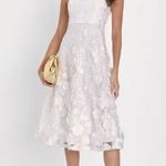 Lulus Glamour Garden White 3D Floral Embroidered Midi Dress Size XS Photo 0