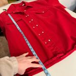 Vintage 90s Red 100% Cotton Pearl Snap Western Long Sleeve Shirt Size XL Unisex Photo 8