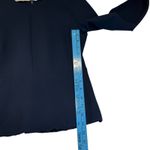 J Brand Navy Blue Peplum Zip Back Long Sleeve Top Office Basic Chic Womens M Photo 7