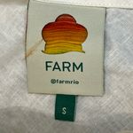 Farm Rio NWOT  Tie Knot Linen Blend One-Shoulder Women's Crop Top In Ivory Small Photo 3